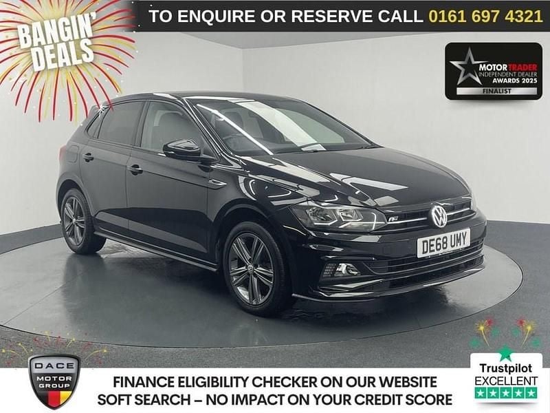 Black Used 2018 VW Polo R-line Hatchback | £12,940 (A bit pricey) - Image 1/3