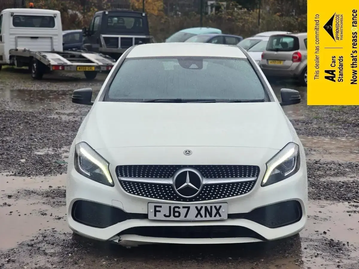 Used Mercedes A200 AMG line 136 HP (100 kW) 2017 White Hatchback