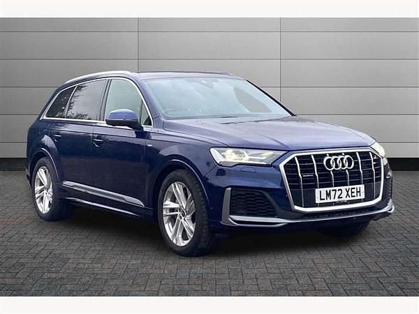 Blue Used 2022 Audi Q7 S-Line SUV | £40,995 (Fair price) - Image 1/4