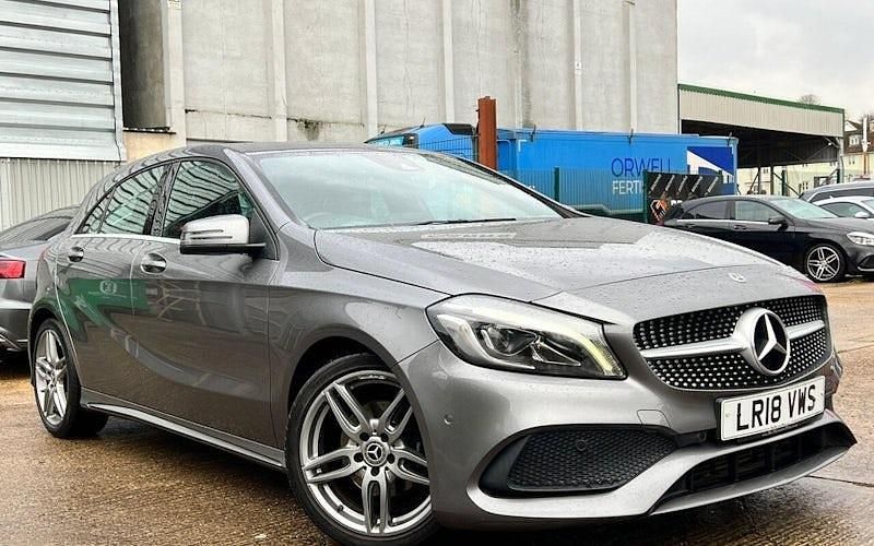 Used Mercedes A180 AMG line 109 HP (80 kW) 2018 Grey Hatchback