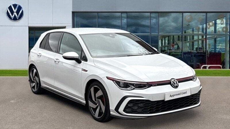 Pure white Used 2021 VW Golf VIII GTI Hatchback | £24,557 (Good price) - Image 1/4