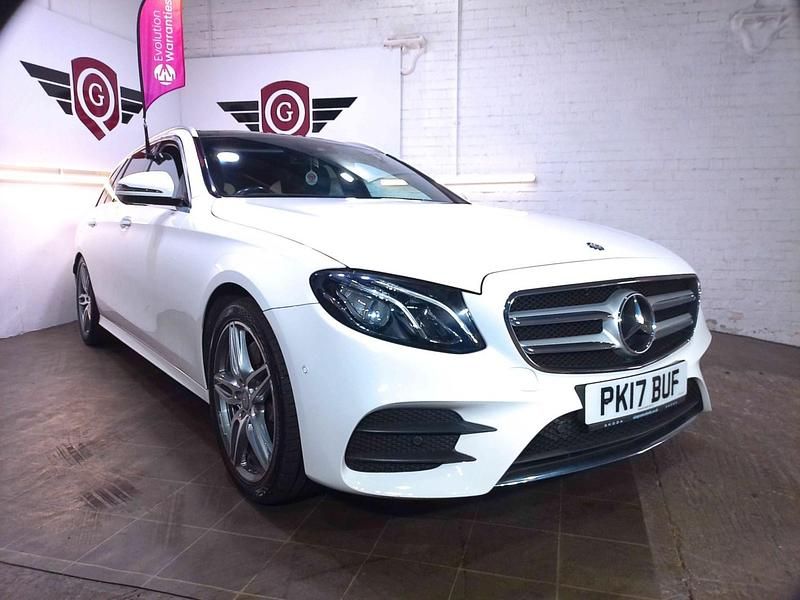 White Used 2017 Mercedes E220 AMG line Estate | £18,695 (Fair price) - Image 1/4