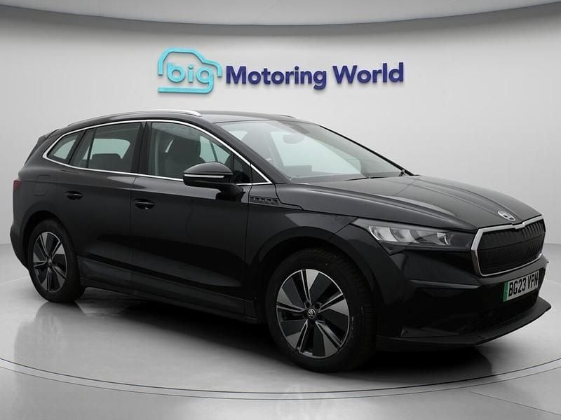 Black Used 2023 Skoda Enyaq iV ecoSuite SUV | £23,600 (Fair price) - Image 1/4