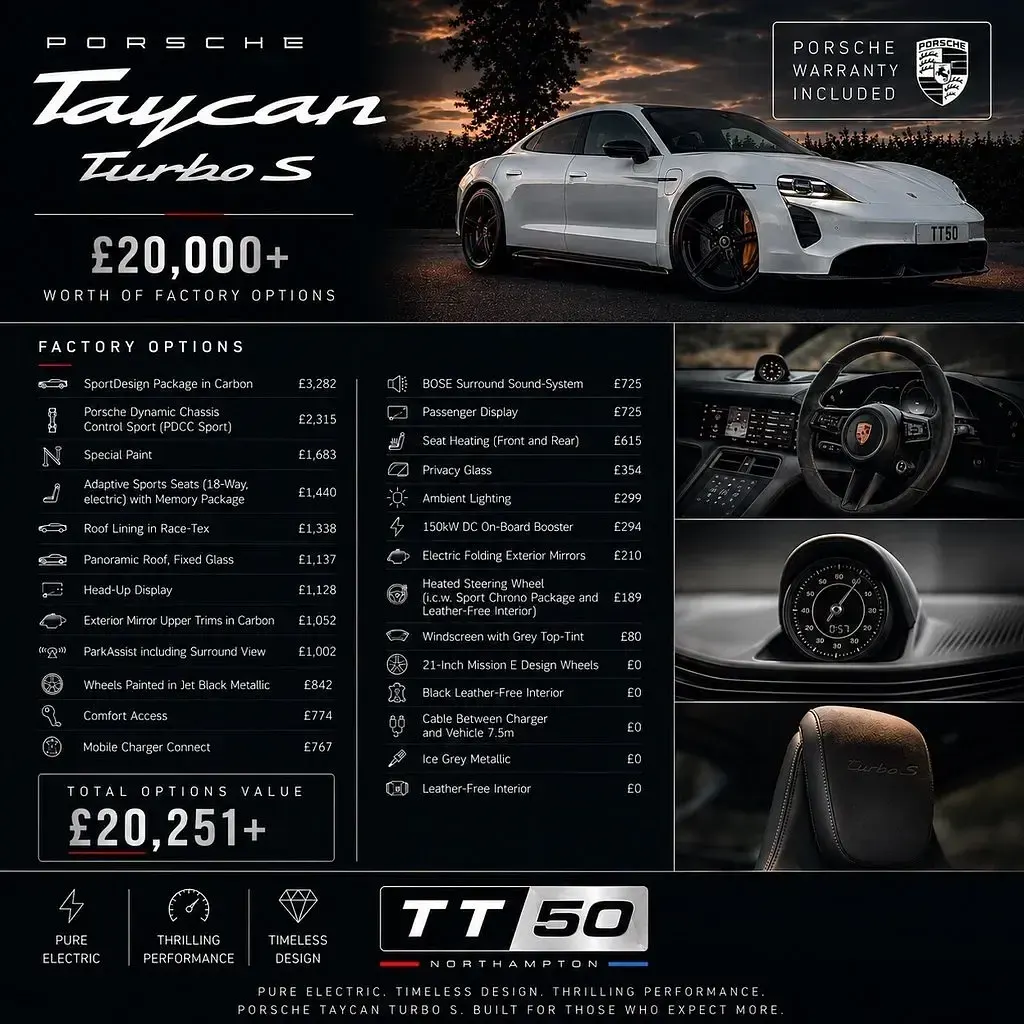 Used Porsche Taycan Performance Package 559 kW (761 HP) 2021 Grey Sedan