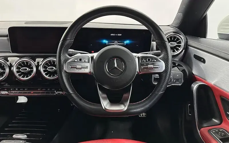 Used Mercedes CLA200 AMG Line Premium 163 HP (119 kW) 2020 White Coupe
