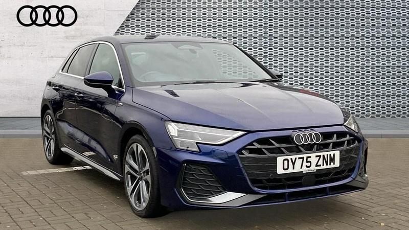 Blue New 2025 Audi A3 Sportback S-Line Hatchback | £29,444 - Image 1/4
