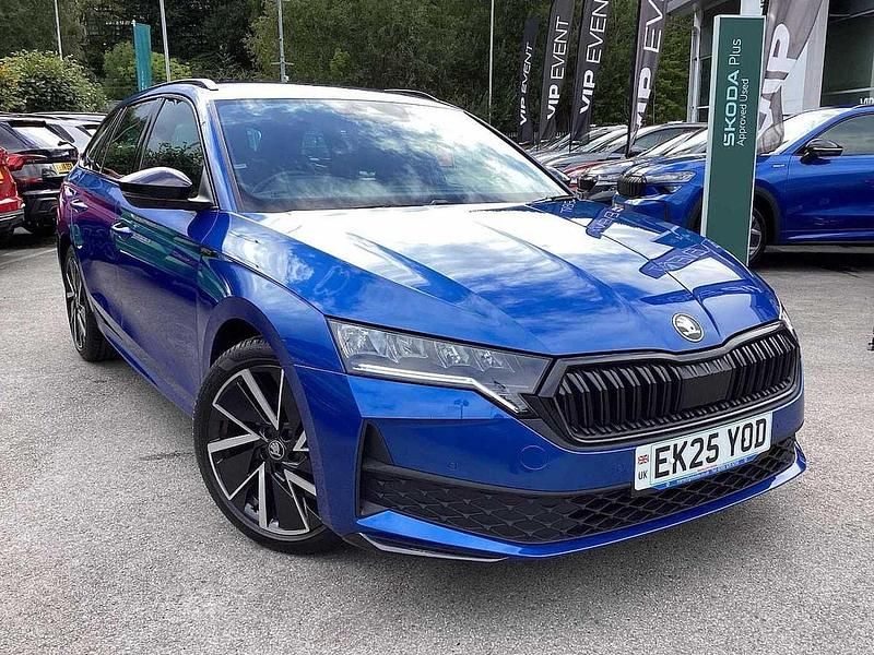 Race blue Used 2025 Skoda Octavia SportLine Estate | £29,800 - Image 1/4