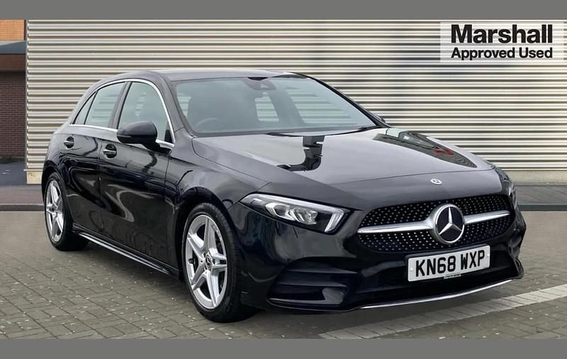 Used Mercedes A250 AMG line 224 HP (164 kW) 2018 Black Hatchback