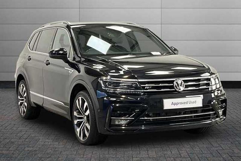 Black Used 2021 VW Tiguan Allspace R-line SUV | £27,490 (Fair price) - Image 1/4