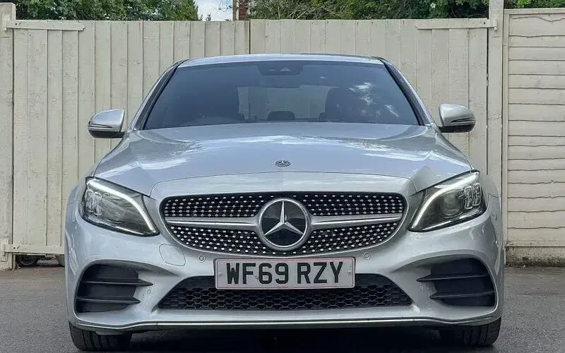 Used Mercedes C300 AMG line 245 HP (180 kW) 2019 Silver Sedan