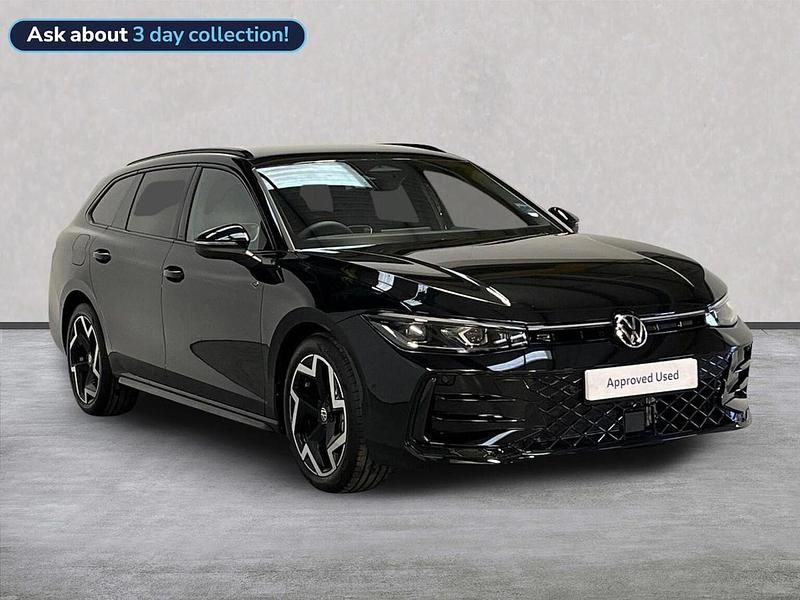 Black New 2025 VW Passat R-line Estate | £37,700 (Expensive) - Image 1/2