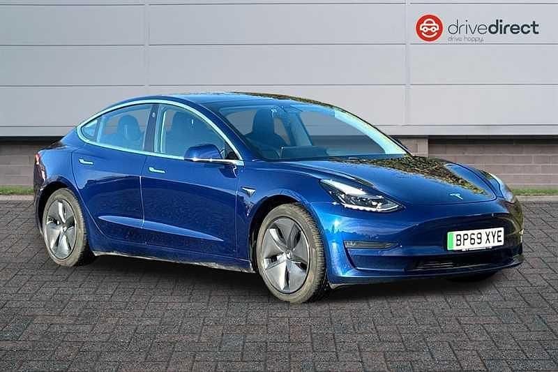 Used Tesla Model 3 Long Range AWD 366 kW (498 HP) 2019 Blue Sedan