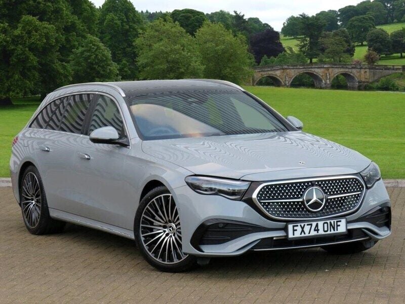 Manufaktur paint manufaktur alpine grey solid Used 2024 Mercedes E300 AMG Line Premium Plus Estate | £62,900 - Image 1/4