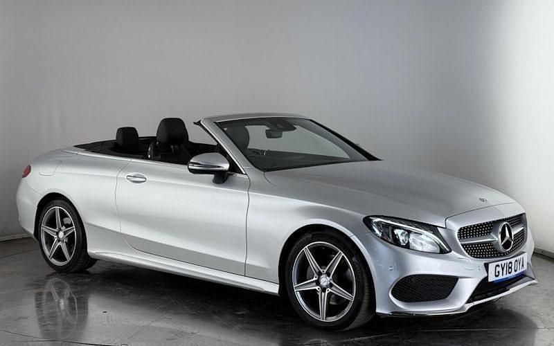 Silver Used 2018 Mercedes C220 AMG line Cabriolet | £17,900 (Fair price) - Image 1/3