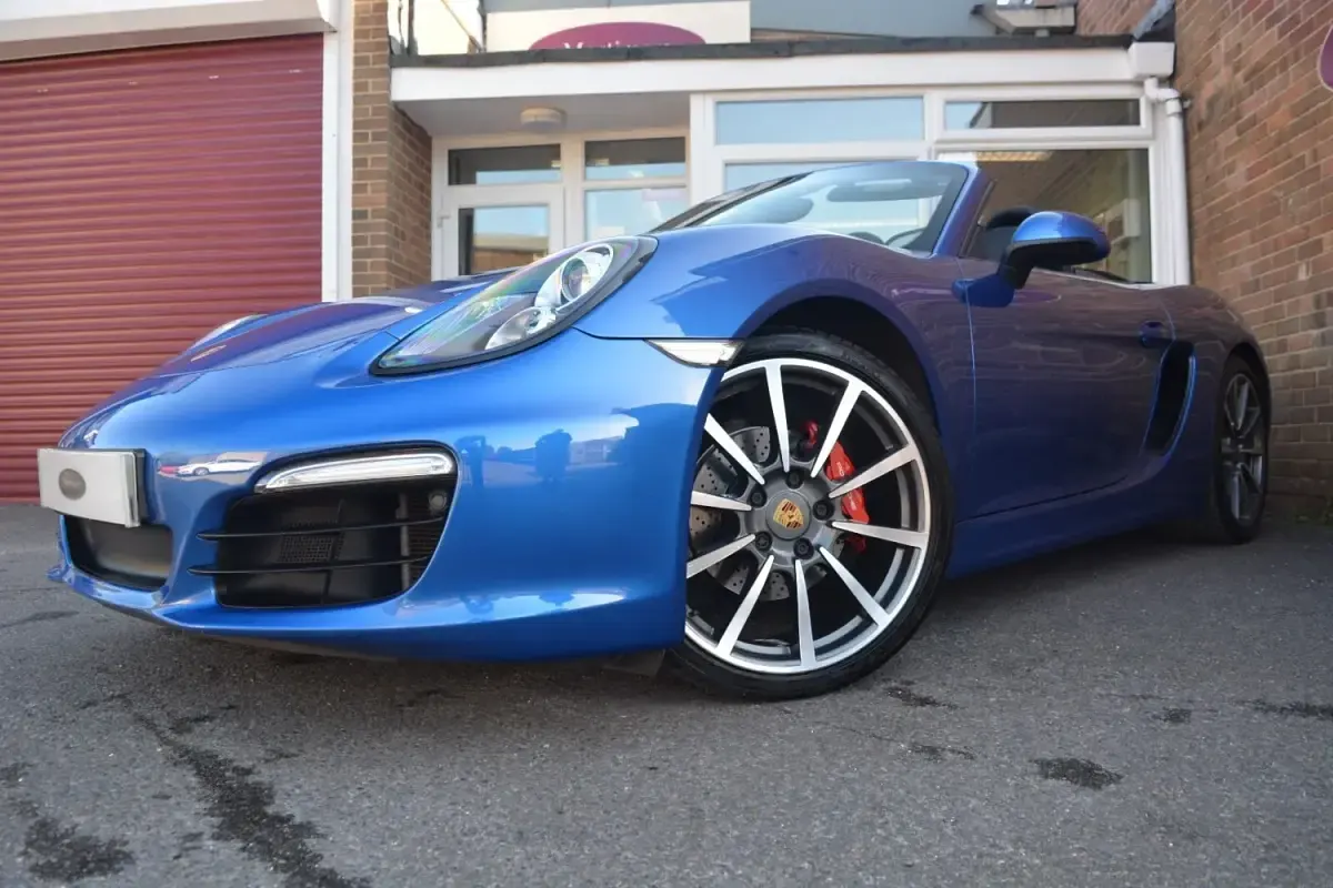 Begagnad Porsche Boxster 265 HK (194 kW) 2015 Blå Cab