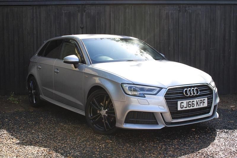 Silver Used 2016 Audi A3 Sportback S-Line Hatchback | £12,490 (Fair price) - Image 1/3