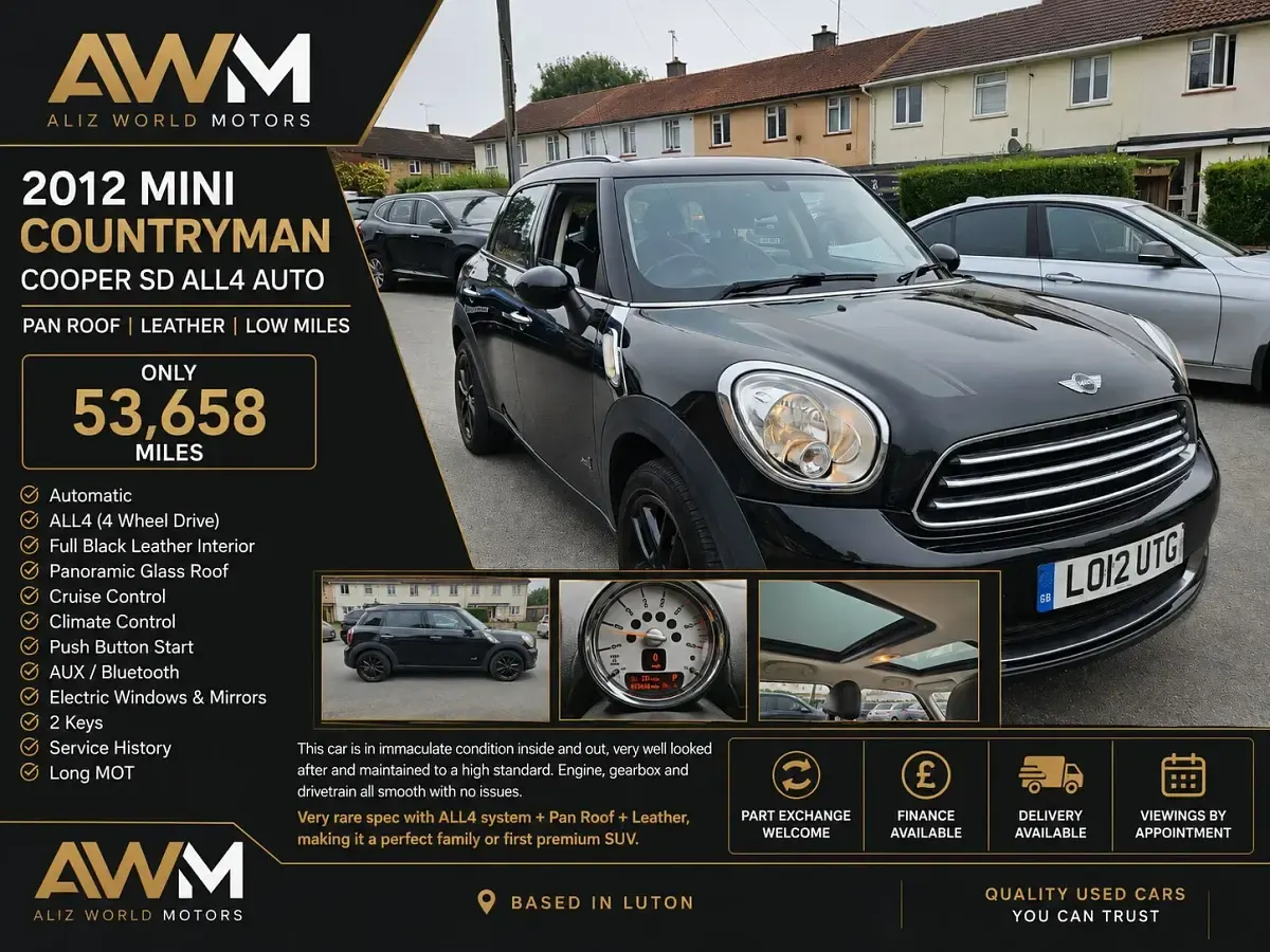 Used Mini Cooper D 112 HP (82 kW) 2012 Black Hatchback