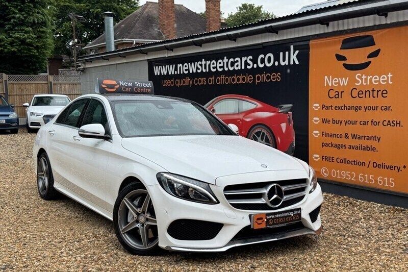 White Used 2016 Mercedes C250 AMG Line Premium Plus Sedan | £14,784 (Fair price) - Image 1/1