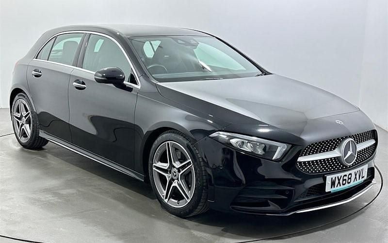 Used Mercedes A250 AMG Line Premium 224 HP (164 kW) 2019 Black Hatchback