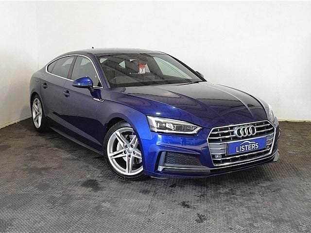 Blue Used 2017 Audi A5 S-Line Hatchback | £10,995 (Good price) - Image 1/4