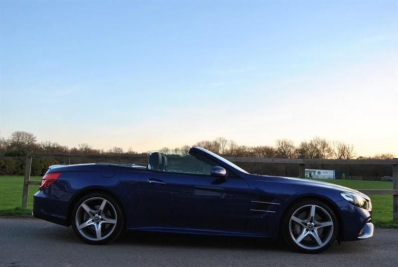 Used Mercedes SL400 AMG line 367 HP (269 kW) 2019 Brilliant blue Cabriolet