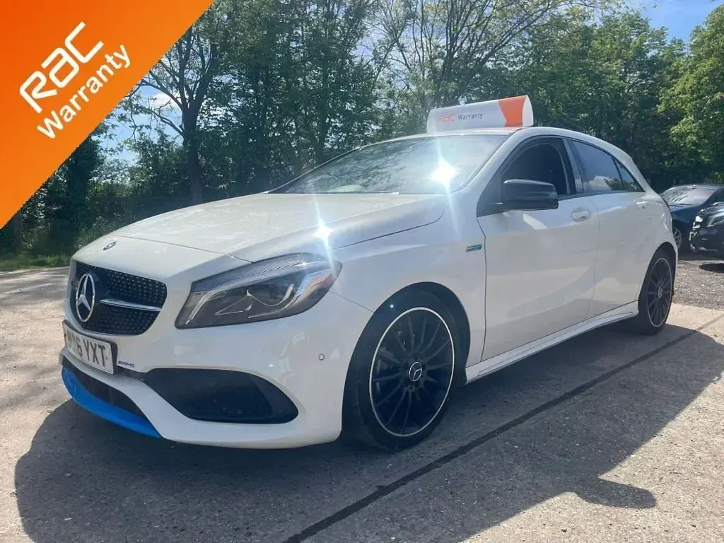 Used Mercedes A180 AMG line 122 HP (89 kW) 2016 White Hatchback