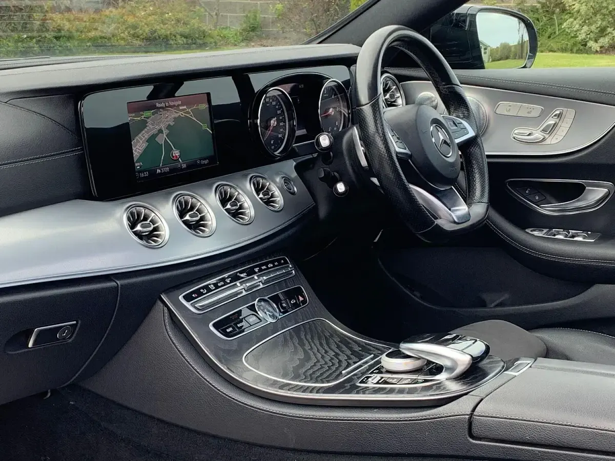 Used Mercedes E220 AMG Line Premium Plus 194 HP (142 kW) 2018 Grey Coupe