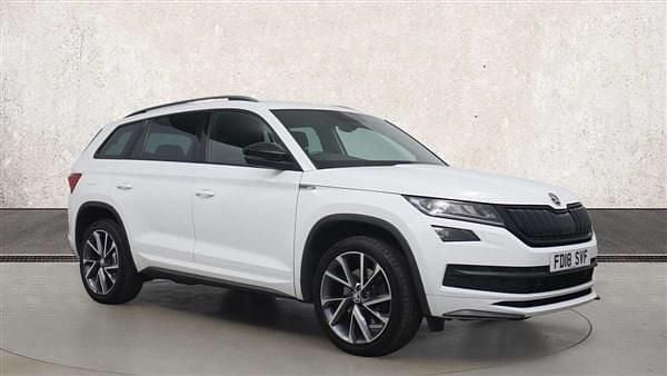 White Used 2018 Skoda Kodiaq SportLine SUV | £23,617 (Fair price) - Image 1/4