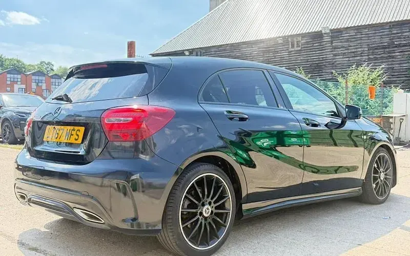 Used Mercedes A200 AMG line 136 HP (100 kW) 2017 Black Hatchback