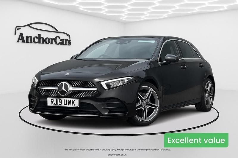 Black Used 2019 Mercedes A220 AMG Line Premium Plus Hatchback | £16,863 (Good price) - Image 1/4