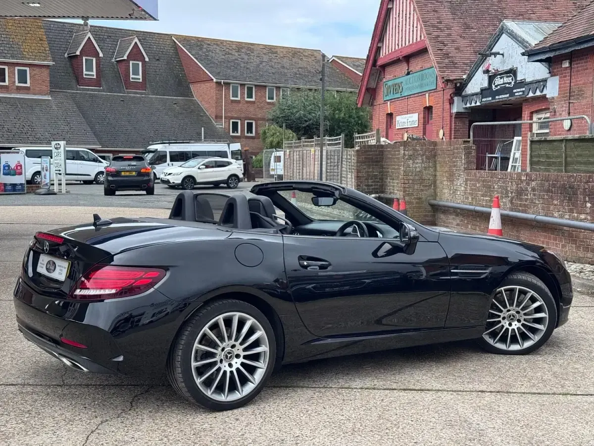 Used Mercedes SLC180 AMG line 156 HP (114 kW) 2019 Black Cabriolet