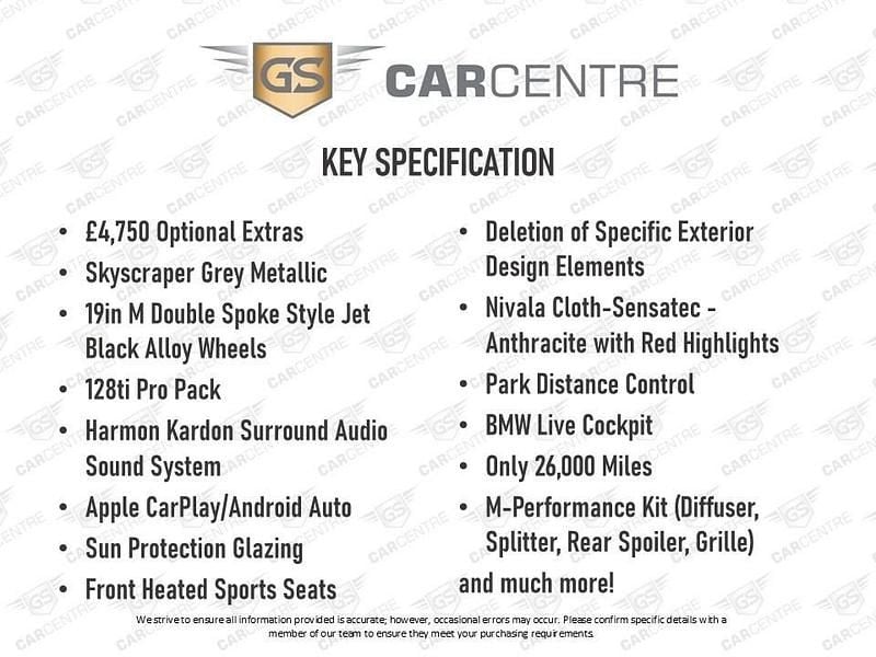 Used BMW 128 M Performance 2023 Grey Hatchback