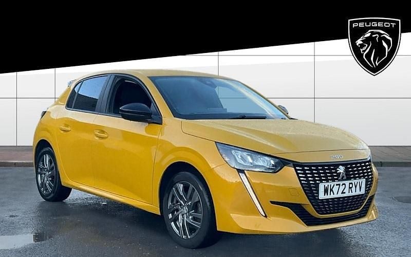 Yellow Used 2022 Peugeot 208 Active+ Hatchback | £14,763 (Fair price) - Image 1/4