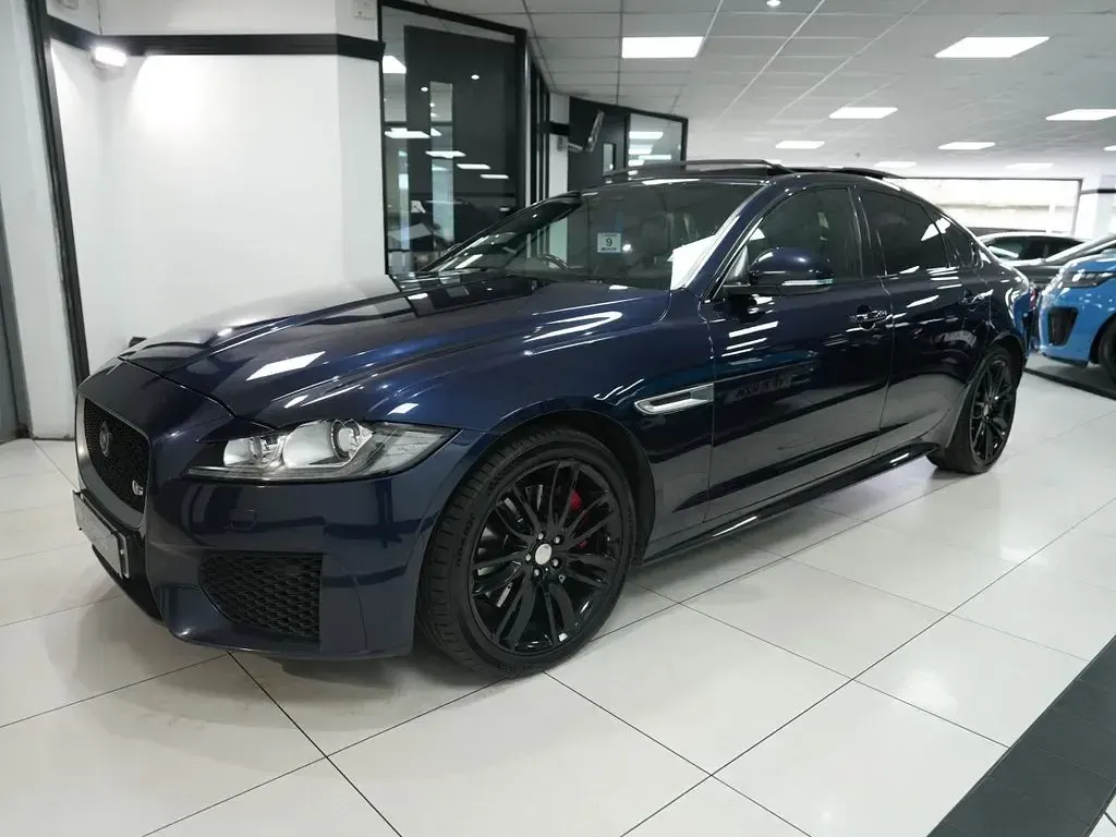 Used Jaguar XF S 300 HP (220 kW) 2016 Blue Sedan