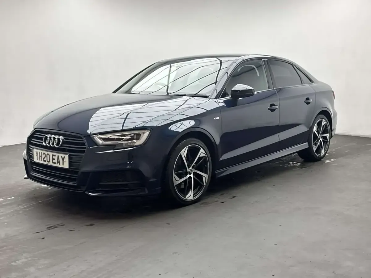 Used Audi A3 Black Edition 150 HP (110 kW) 2020 Blue Sedan