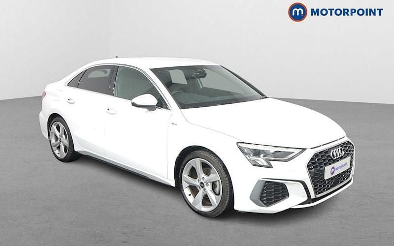 White Used 2023 Audi A3 S-Line Sedan | £18,799 (Good price) - Image 1/4