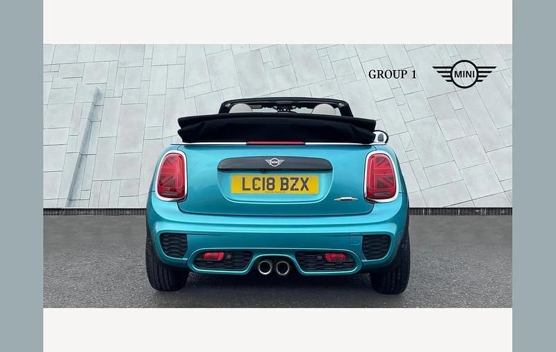 Used Mini John Cooper Works Cabriolet 231 HP (169 kW) 2018 Caribbean aqua metallic Cabriolet