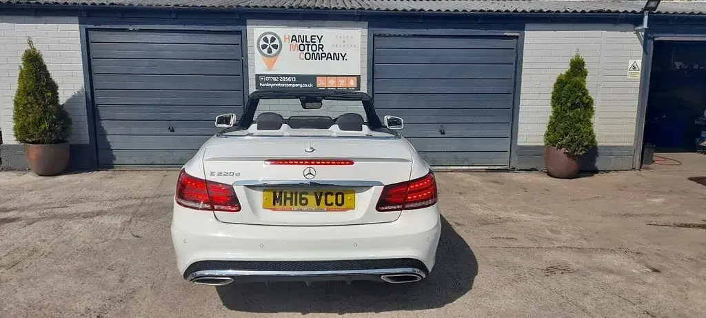 Used Mercedes E220 AMG line 2016 White Cabriolet