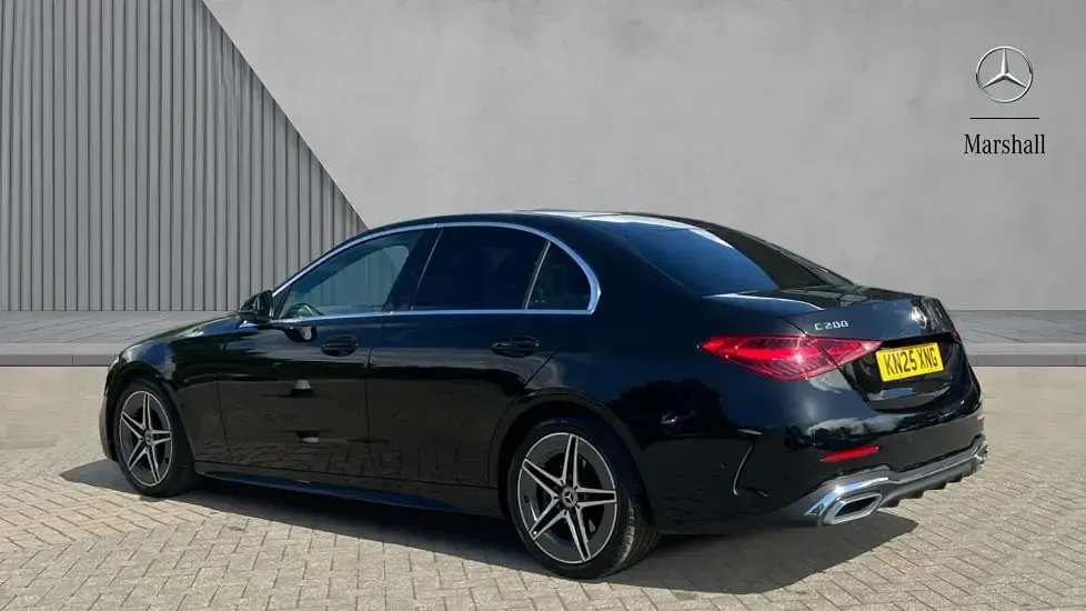 Used Mercedes C200 AMG line 204 HP (150 kW) 2025 Obsidian black metallic