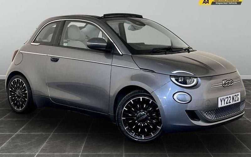 Grey Used 2022 Fiat 500e La Prima Cabriolet | £14,795 (Good price) - Image 1/3