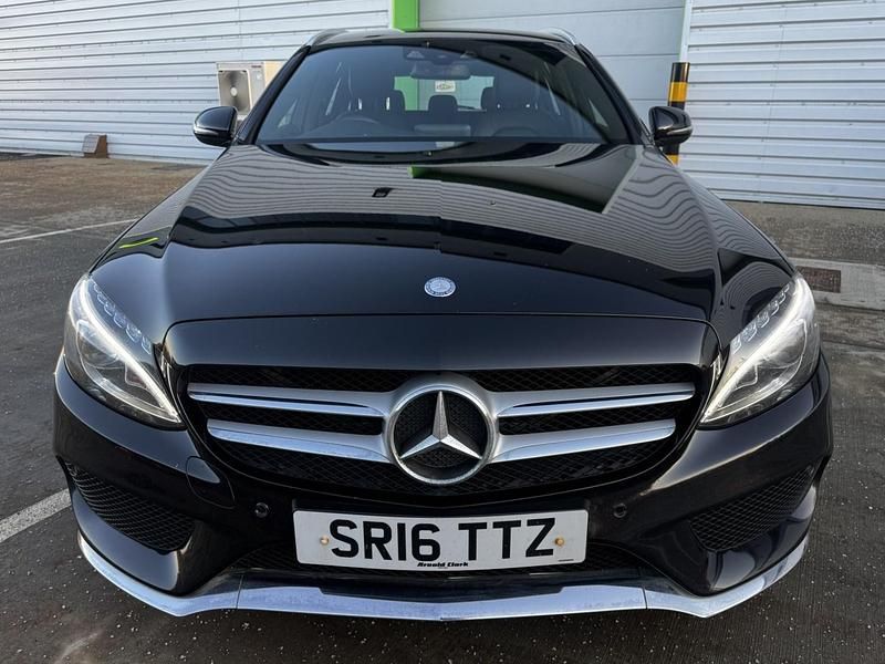 Used Mercedes C220 AMG line 170 HP (125 kW) 2016 Black Estate