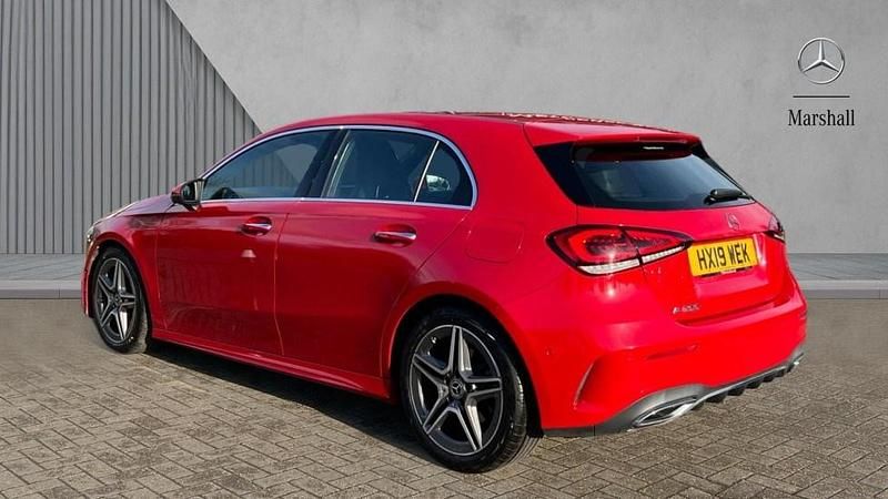 Used Mercedes A200 AMG Line Premium 161 HP (118 kW) 2019 Red Hatchback