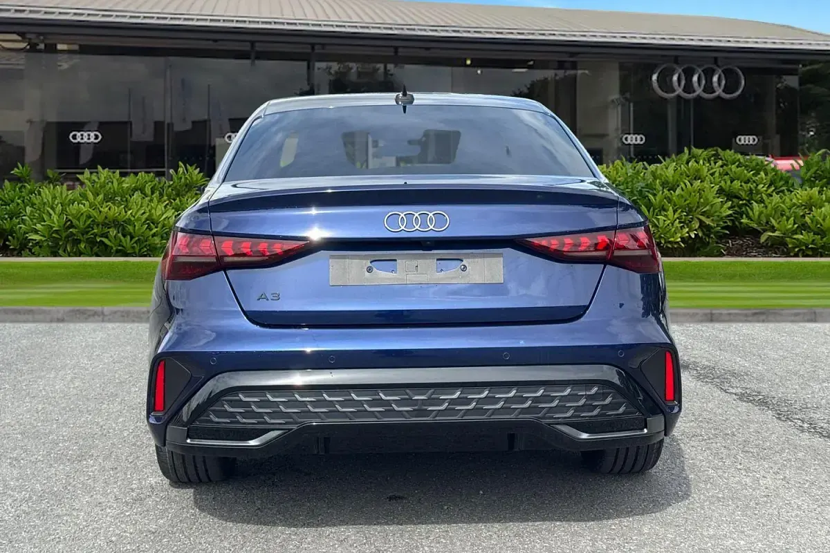 New Audi A3 S-Line 2026 Blue Sedan