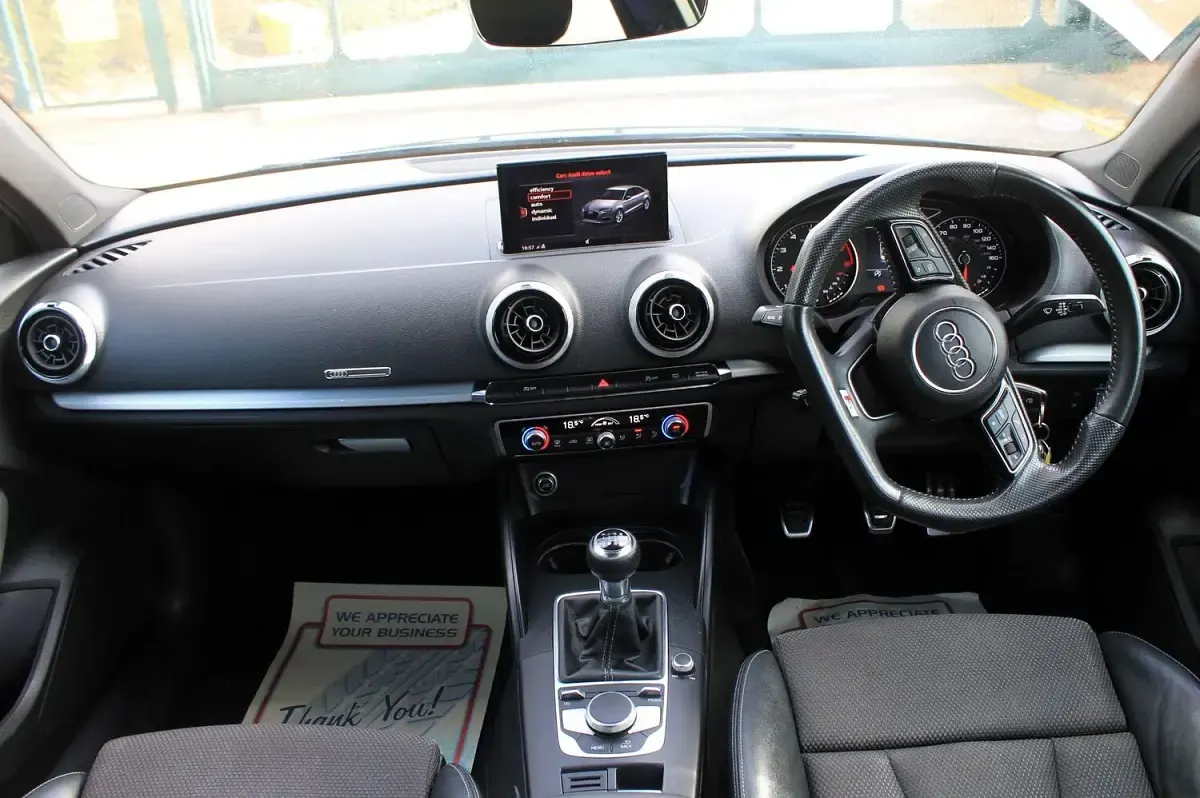 Used Audi A3 Black Edition 150 HP (110 kW) 2018 Blue Sedan