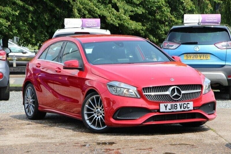 Red Used 2018 Mercedes A160 AMG line Hatchback | £11,480 (Fair price) - Image 1/3
