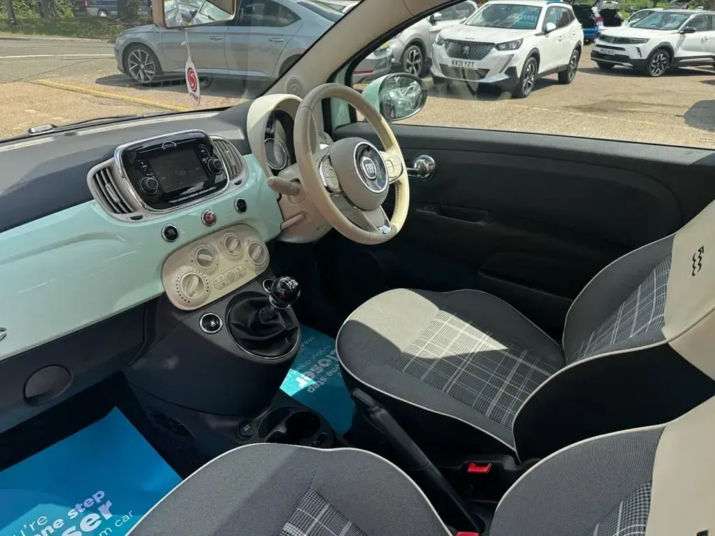 Used Fiat 500 Lounge 69 HP (50 kW) 2016 Green Hatchback