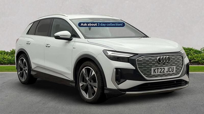 White Used 2022 Audi Q4 e-tron S-Line SUV | £24,648 - Image 1/4