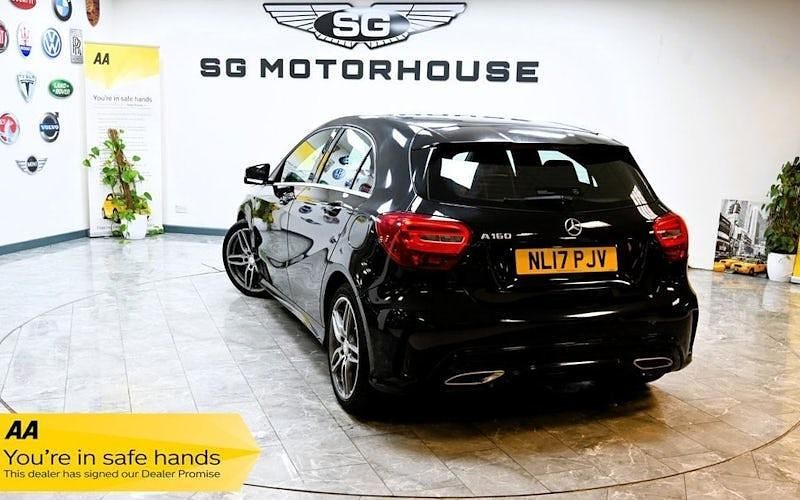 Used Mercedes A160 AMG line 102 HP (75 kW) 2017 Black Hatchback
