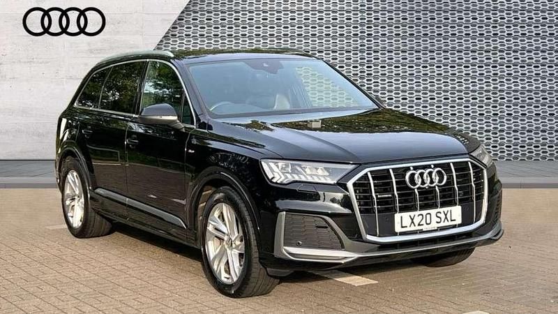 Black Used 2020 Audi Q7 S-Line SUV | £33,791 (Fair price) - Image 1/4