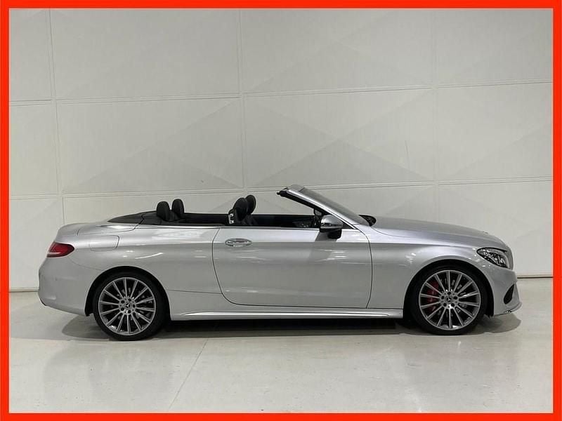 Used Mercedes C250 AMG line 204 HP (150 kW) 2018 Silver Cabriolet